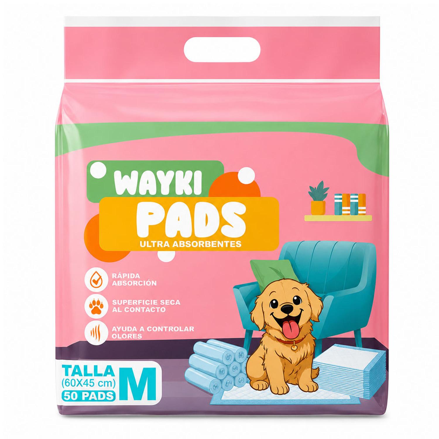 PAÑALES DE PISO PARA PERROS WAYKI PADS – M - 1