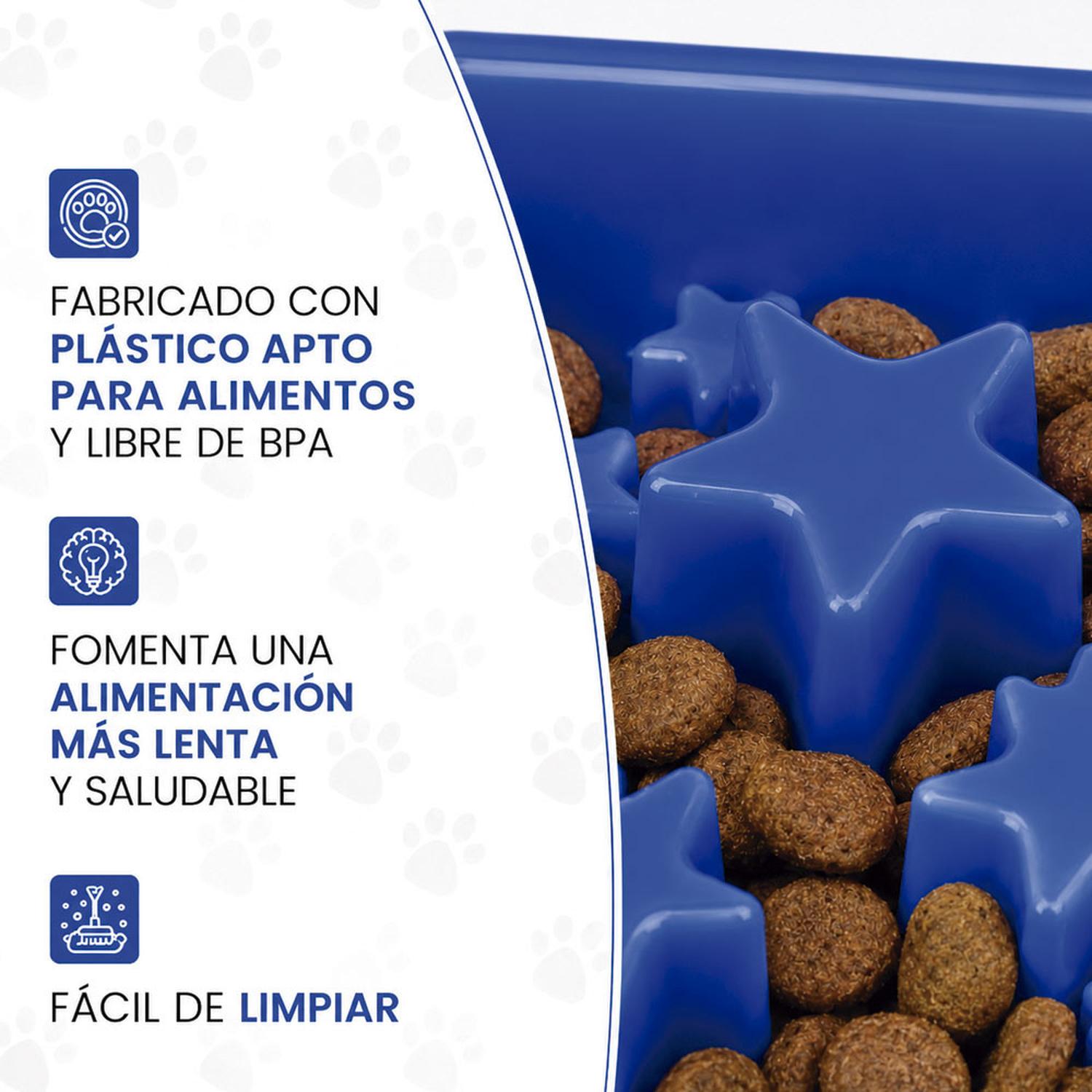 EAT SLOW LIVE LONGER PLATO COMEDERO ANTIESTRES 'S' - AZUL - 2