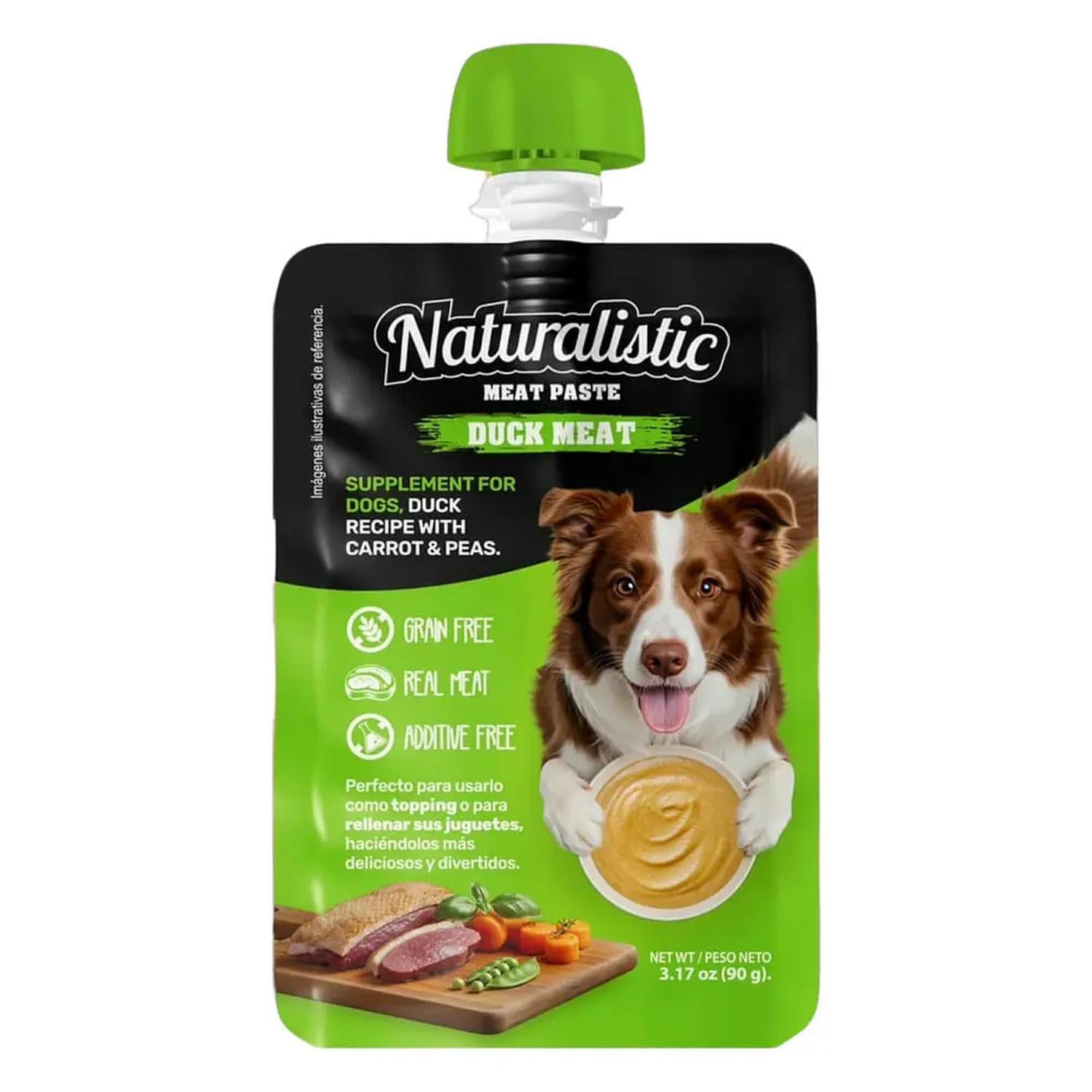 SNACK PARA PERROS NATURALISTIC PASTA CARNE DE PATO 90GR - 1