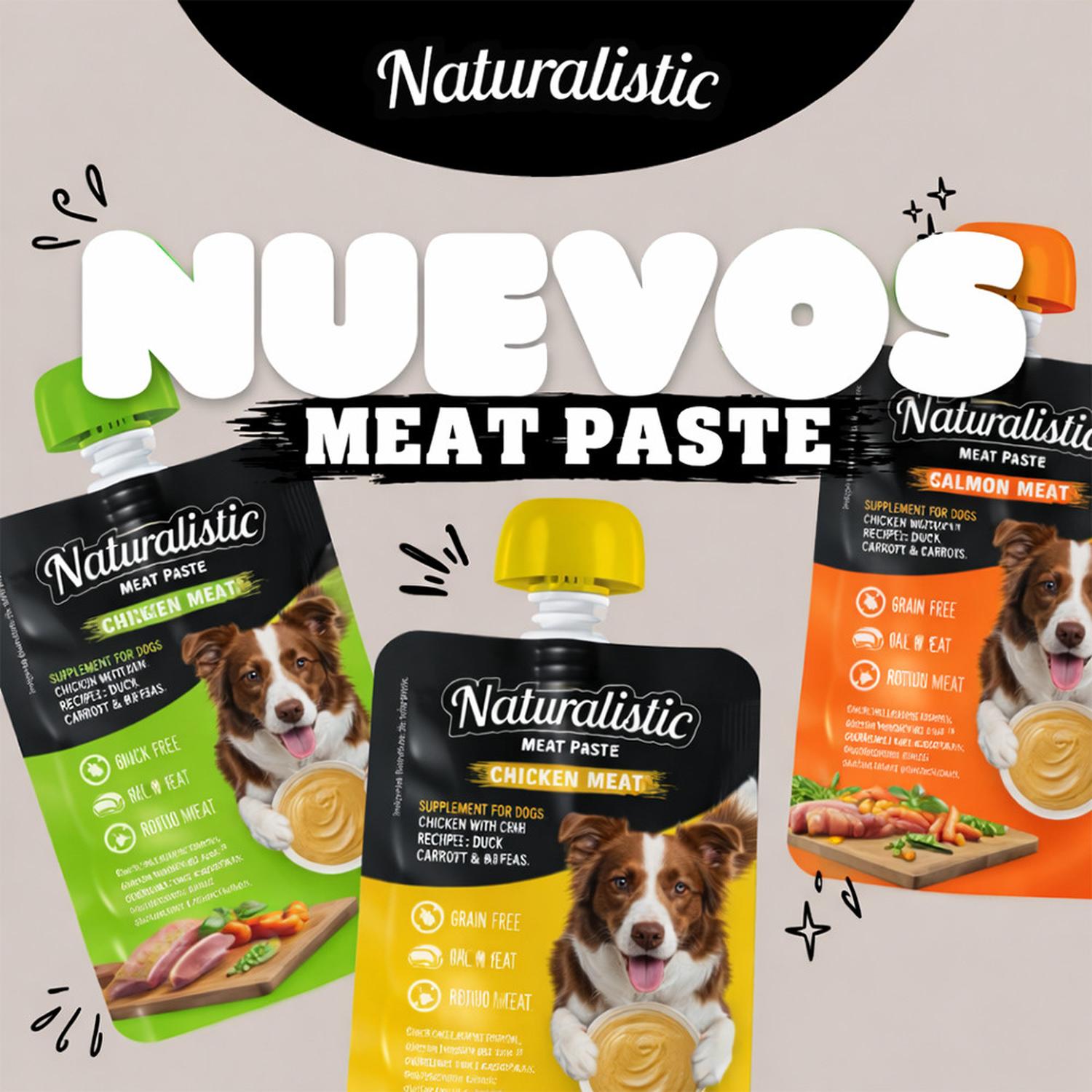 SNACK PARA PERROS NATURALISTIC PASTA CARNE DE PATO 90GR - 2
