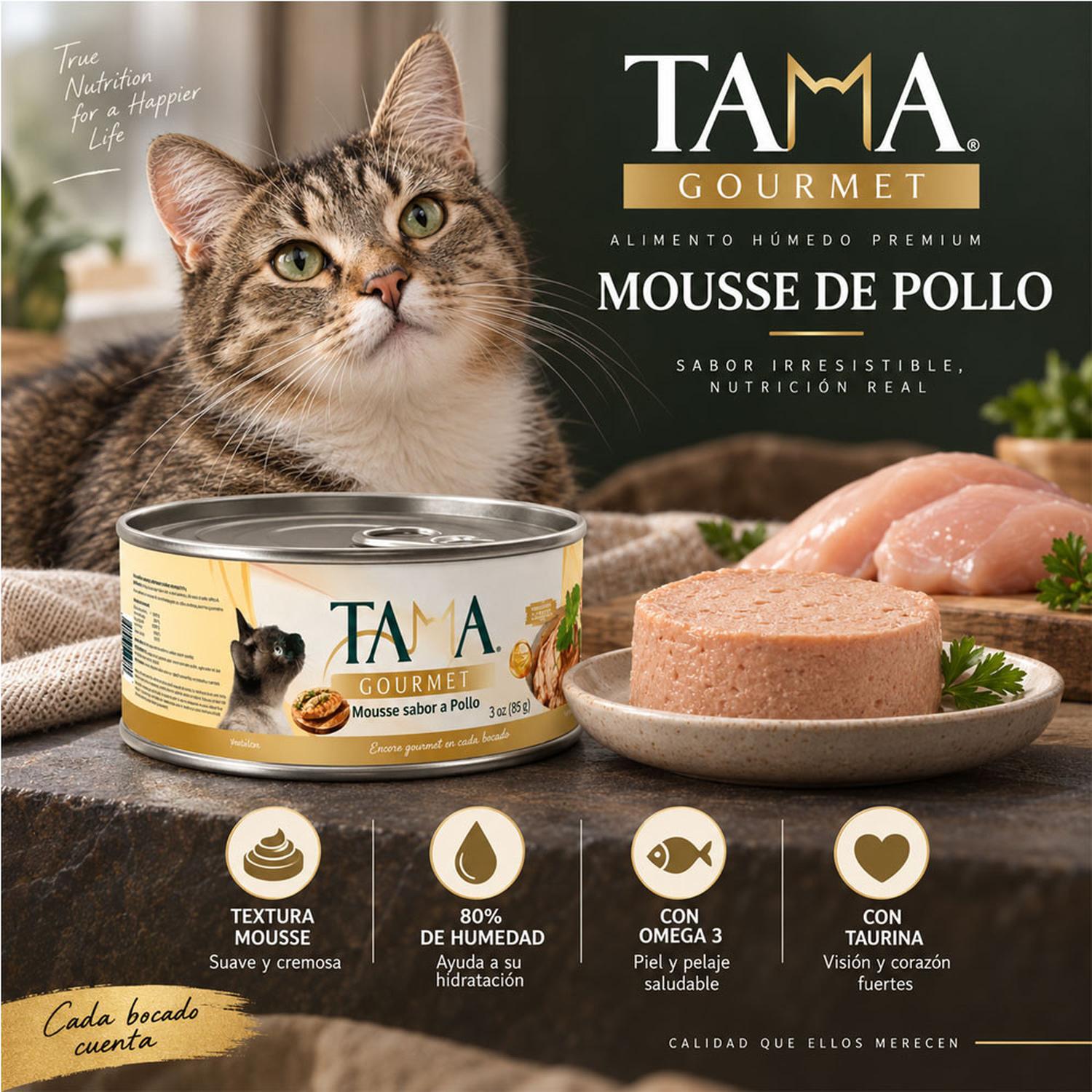 TAMA GOURMET POLLO 85G - MOUSSE PARA GATOS - 2