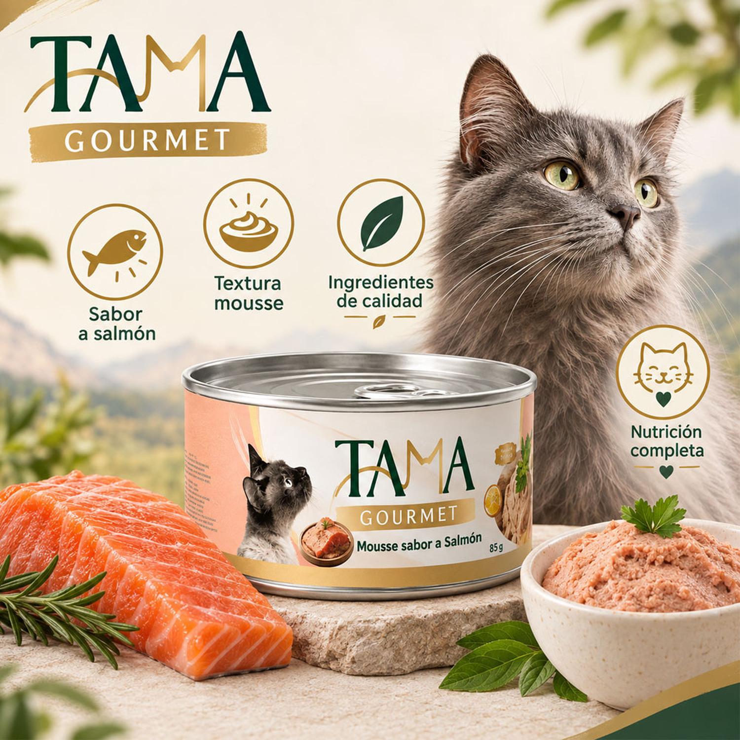 TAMA GOURMET SALMÓN 85G - MOUSSE PARA GATOS - 2