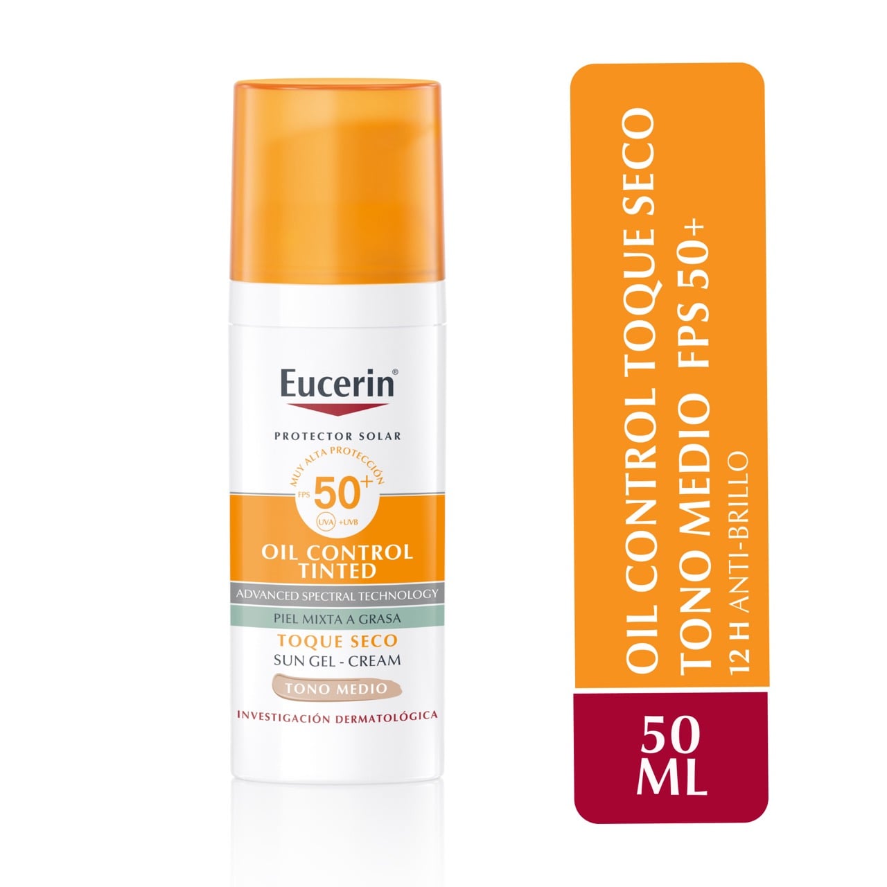 EUCERIN PROTECTOR SOLAR FACIAL OIL CONTROL TONO MEDIO FPS50+ 50ML - 1