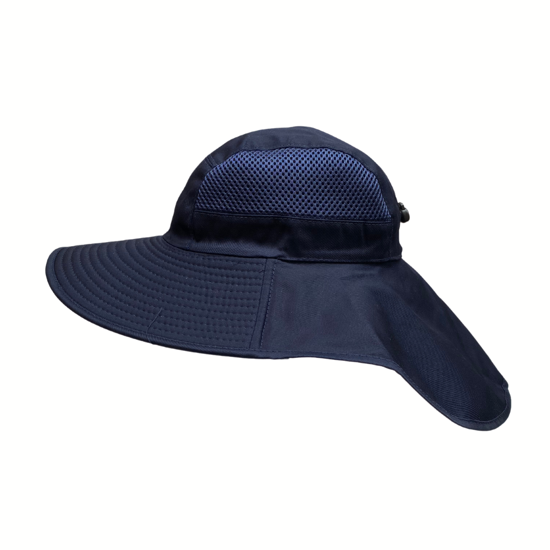 SOMBRERO GORRO PROTECCION CUBRENUCA TRANSPIRABLE AZUL MARINO - 1