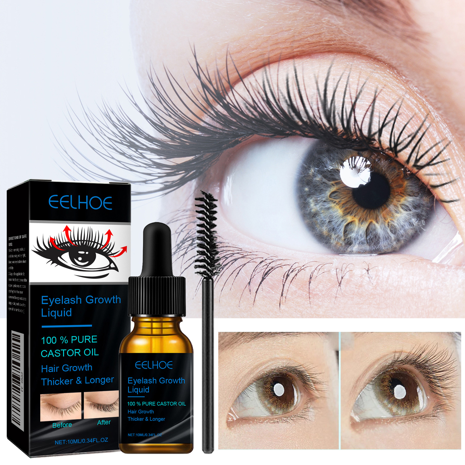 CASTOR OIL ACEITE PARA CRECIMIENTO DE PESTAÑAS Y CEJAS - 10ML - 1
