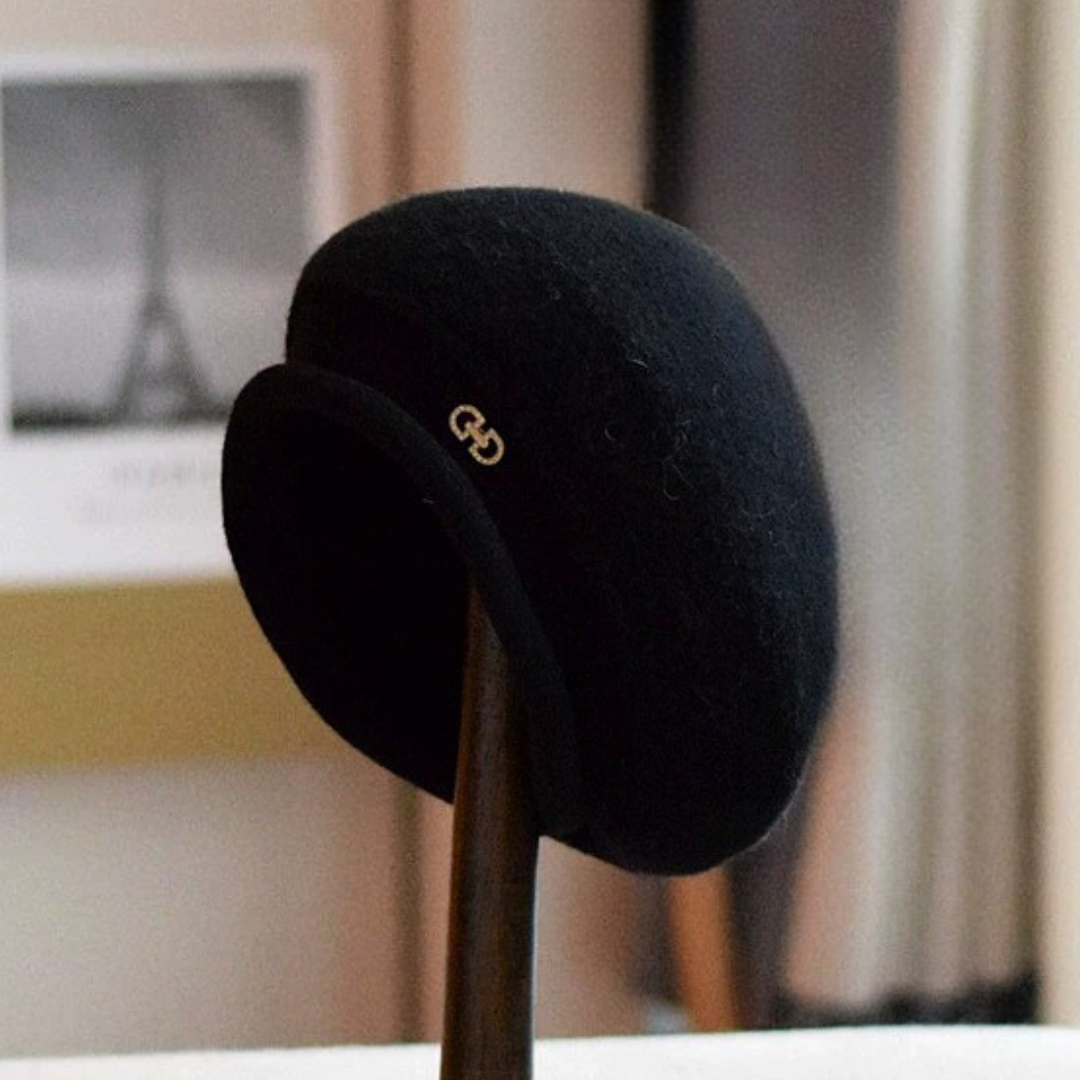 BOINA MOSSA TEJIDA ESTILO FRANCESA | NEGRO - 1