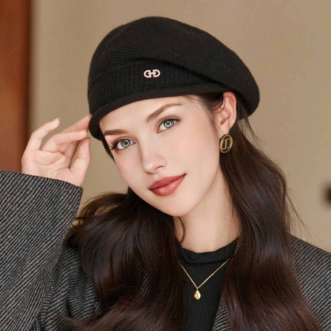 BOINA MOSSA TEJIDA ESTILO FRANCESA | NEGRO - 3