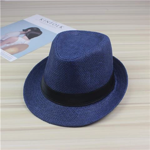 SOMBRERO FEDORA TRILBY ALA CHICA - AZUL - 1
