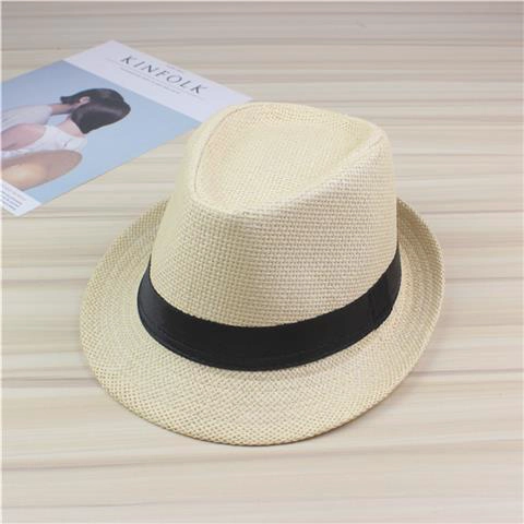 SOMBRERO FEDORA TRILBY ALA CHICA - BEIGE - 1