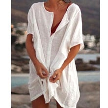 SALIDA DE PLAYA CHLOE BLUSA TALLA L/XL - BLANCO - 2