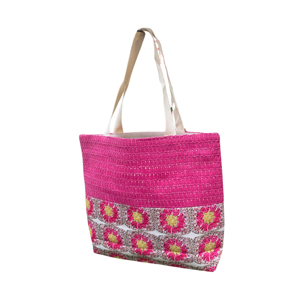 BOLSO DE PLAYA CARTERA FLOWER - MULTICOLOR - 1