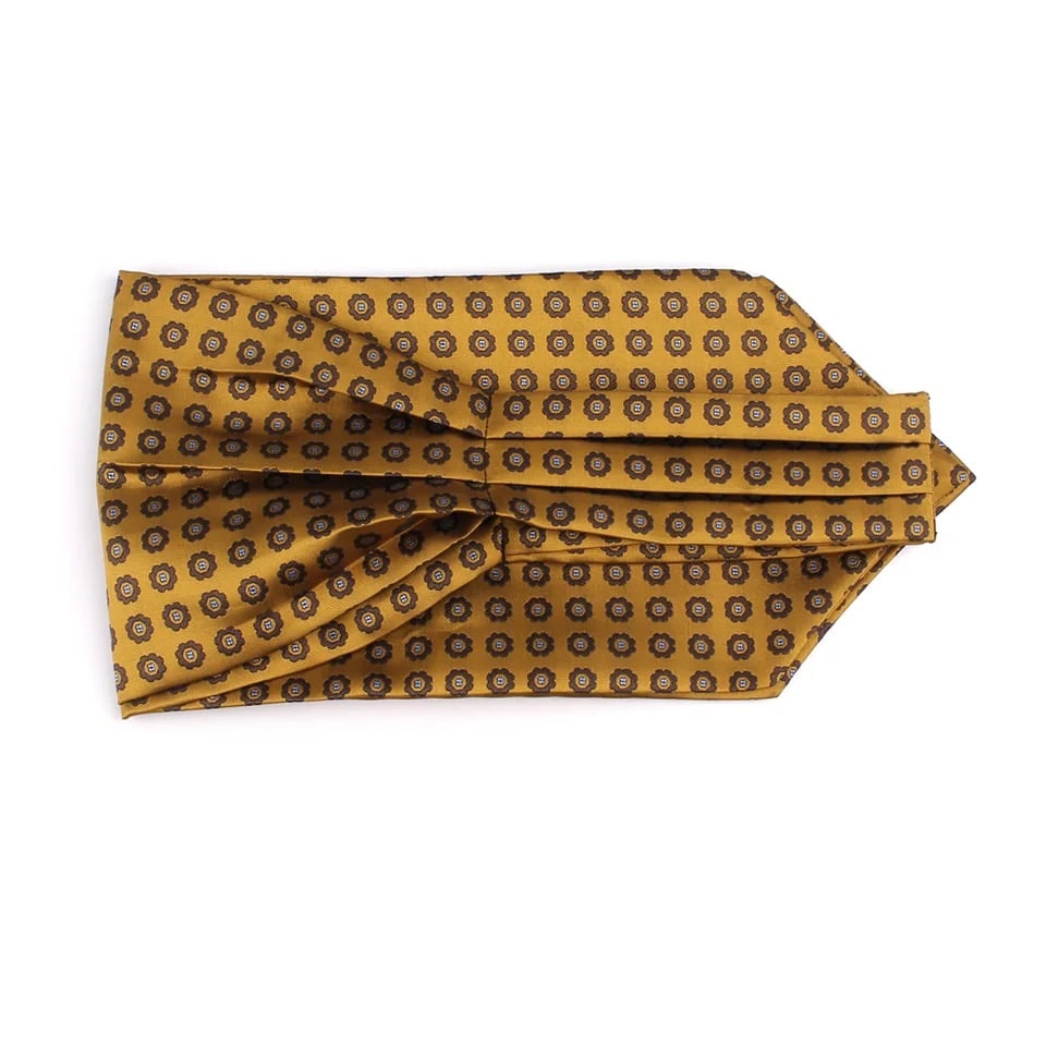 BUFANDA CORBATA ALAN DE SEDA PARA HOMBRE - DORADO - 2