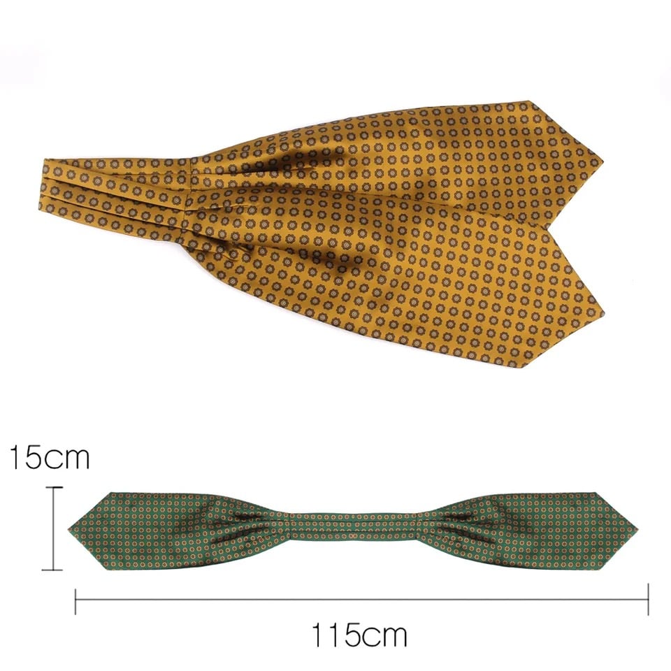 BUFANDA CORBATA ALAN DE SEDA PARA HOMBRE - DORADO - 4