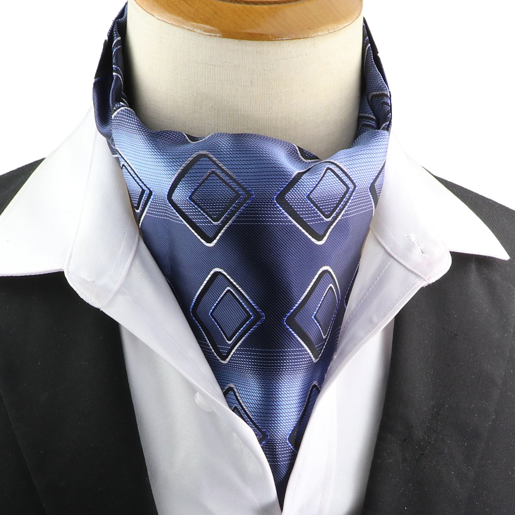 BUFANDA CORBATA HUGO DE SEDA PARA HOMBRE - AZUL - 1