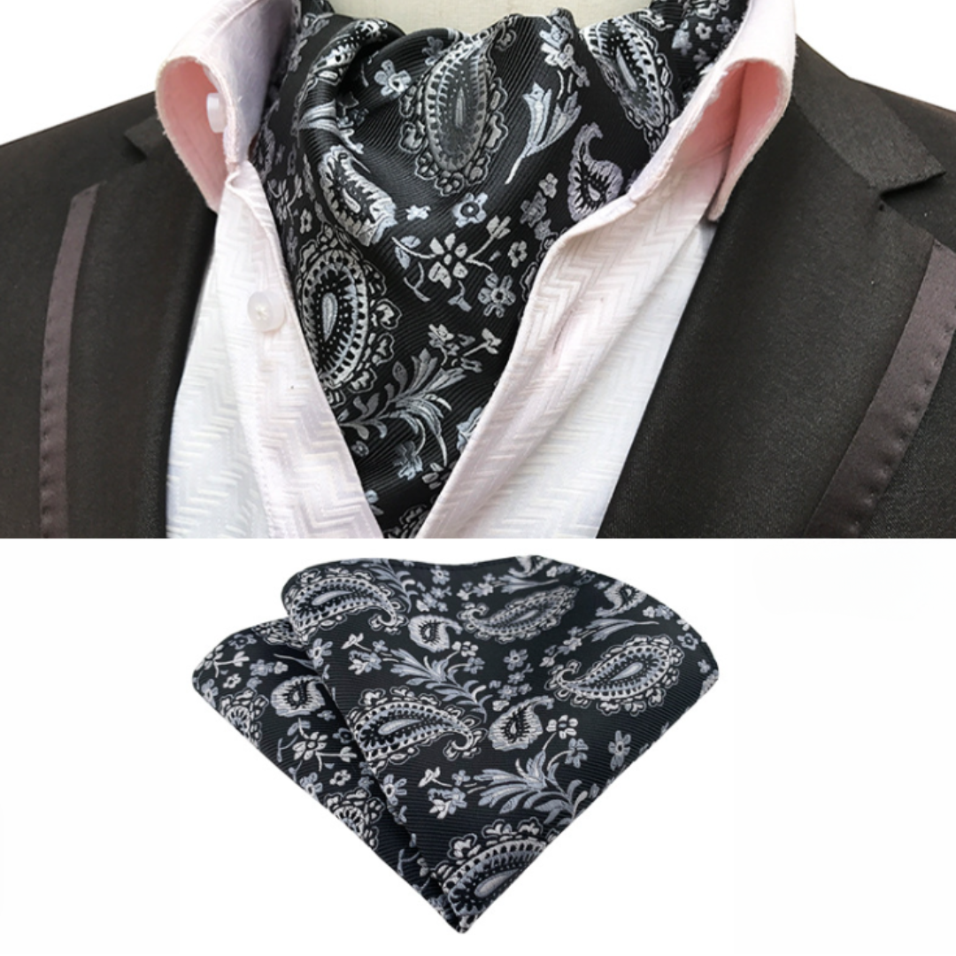 BUFANDA CORBATA LUIS DE SEDA PARA HOMBRE - NEGRO - 1