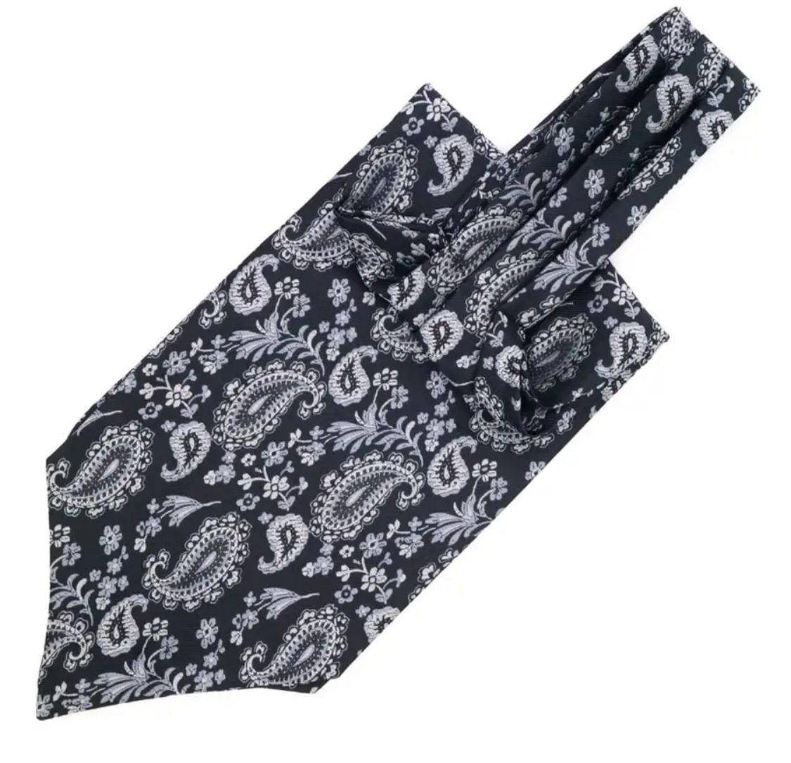 BUFANDA CORBATA LUIS DE SEDA PARA HOMBRE - NEGRO - 2