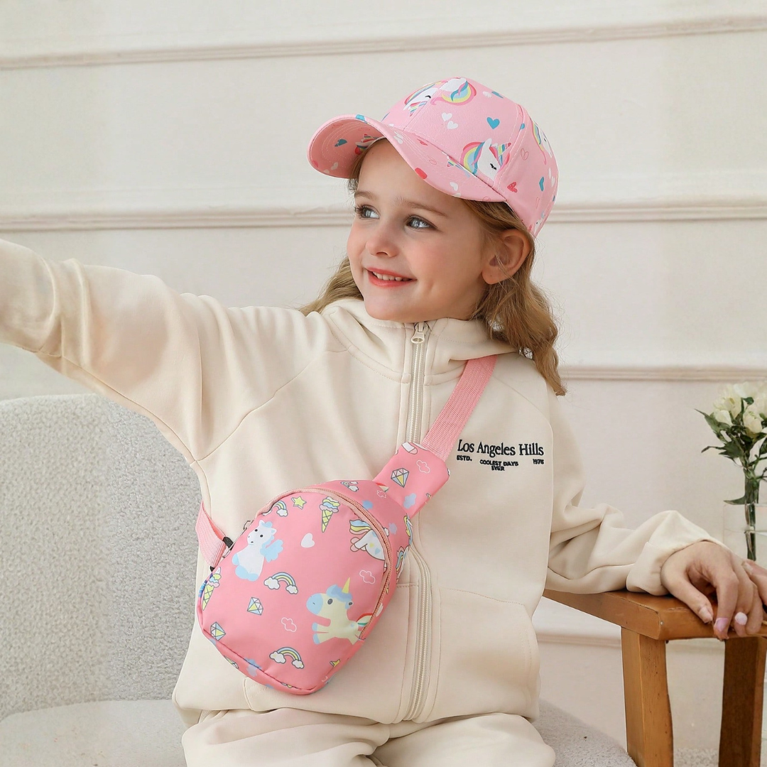 PACK NUBELA GORRO + MOCHILITA UNICORNIOS PARA NIÑAS 2 A 6+ AÑOS - 2