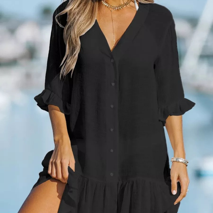 CARDIGAN NEGRO TRANSPARENTE GLORIA - TALLA L - 1