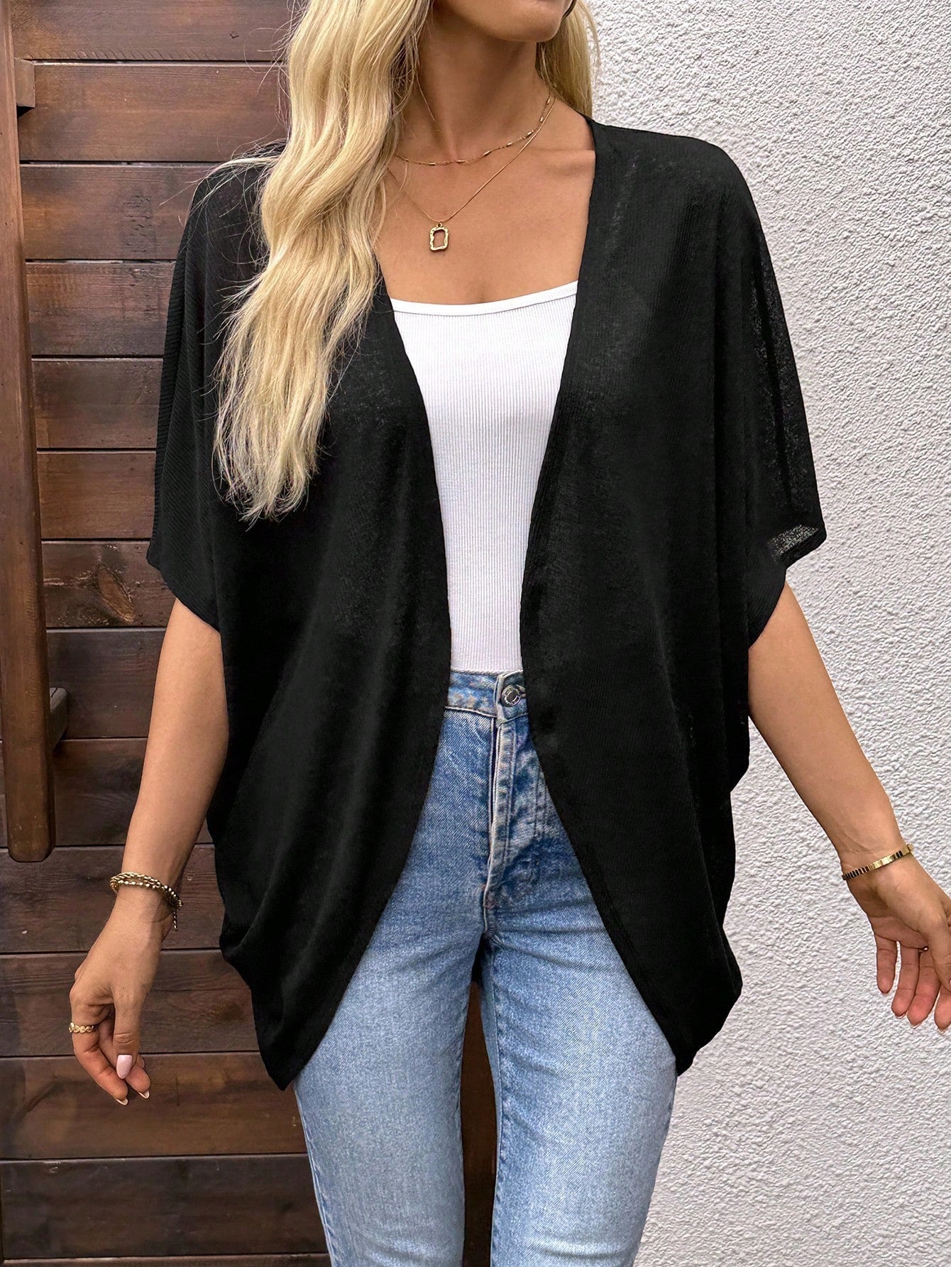 CARDIGAN PARA MUJER KAELI NEGRO - TALLA M - 3