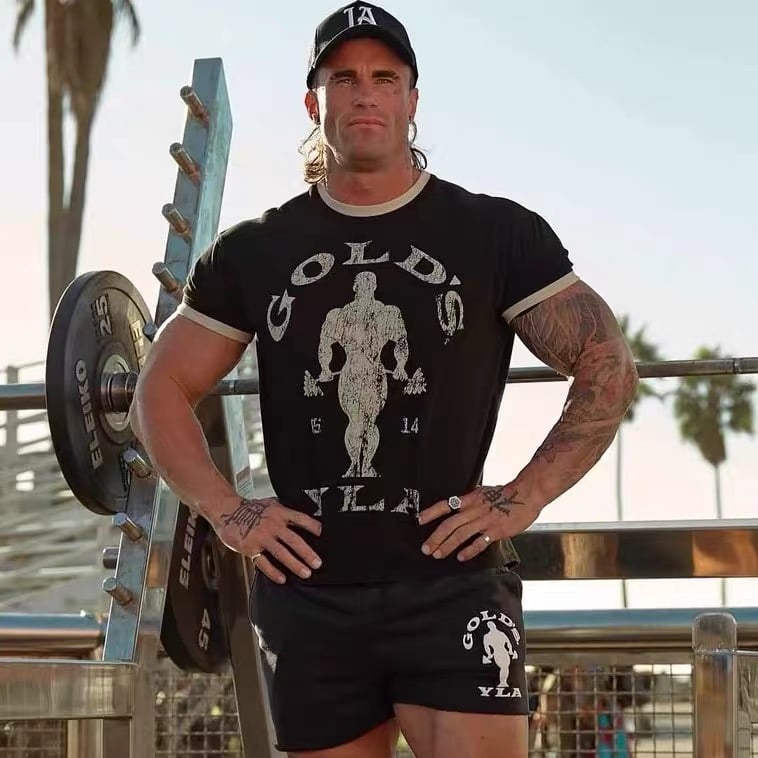 POLO YOUNGLA GOLDS GYM RINGER TEE YLA - M - 1