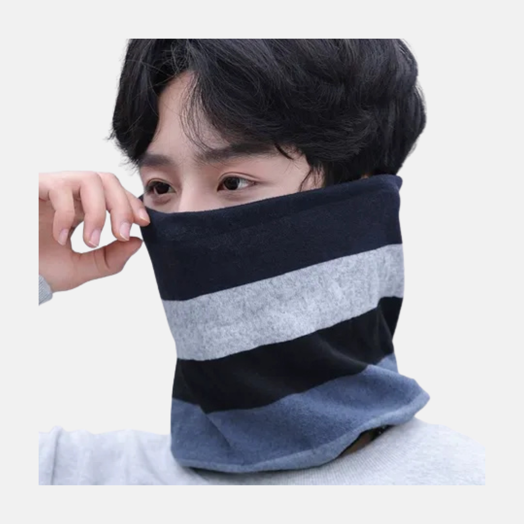 CUELLERA RAYAS AZUL BUFANDA DE INVIERNO UNISEX - 1