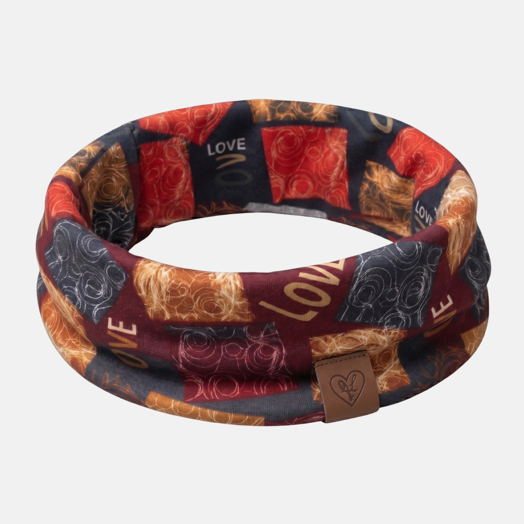 CUELLERA LOVE MAZE BUFANDA DE INVIERNO UNISEX - BURGUNDY - 1