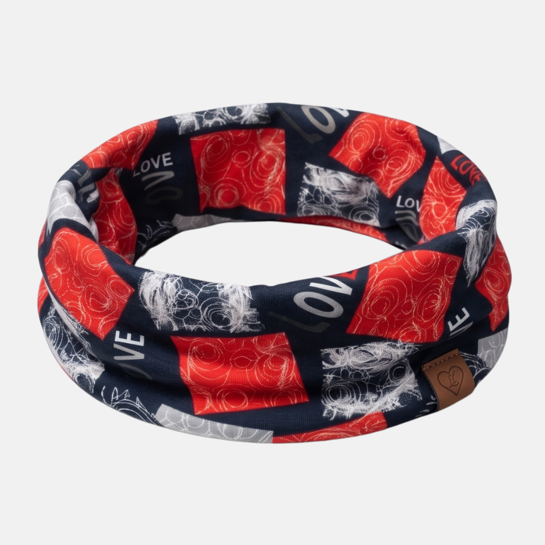 CUELLERA LOVE MAZE BUFANDA DE INVIERNO UNISEX - ROJO - 1