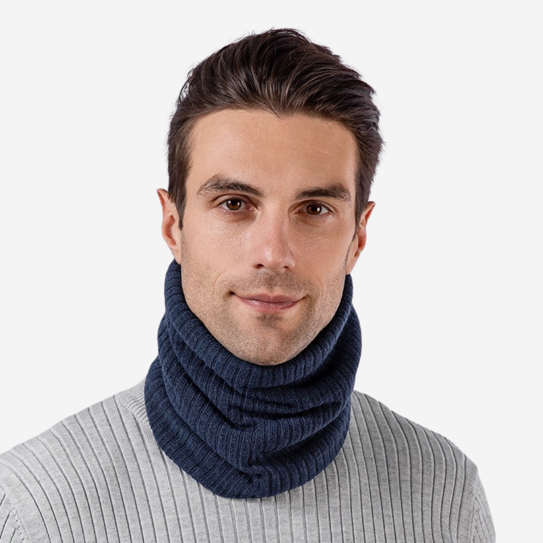 BUFANDA CUELLERA WARM DE INVIERNO UNISEX GRIS OSCURO - 3
