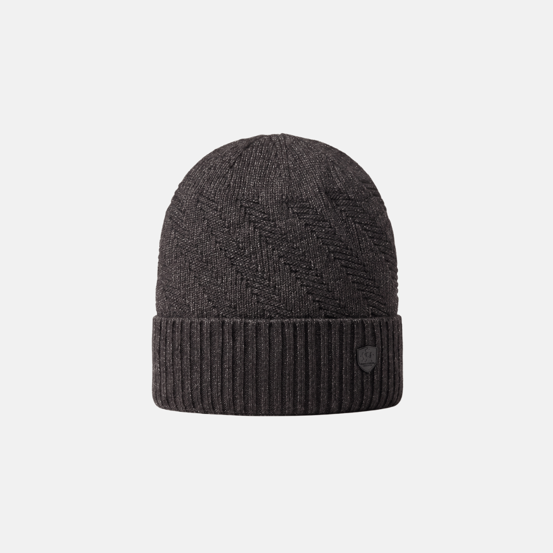 BEANIE NIALL CON FORRO INTERIOR DE FELPA - NEGRO JASPEADO - 1