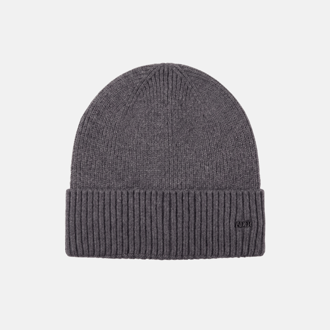 BEANIE ADER CON FORRO INTERIOR DE FELPA - GRIS CLARO - 1
