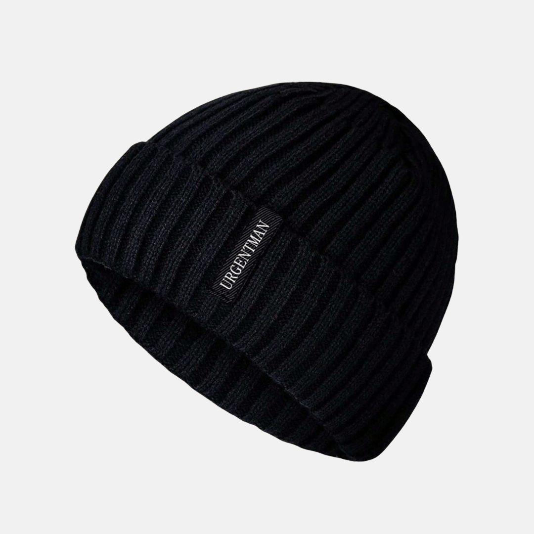 BEANIE URGENTMAN CON FORRO INTERIOR DE FELPA NEGRO - 1