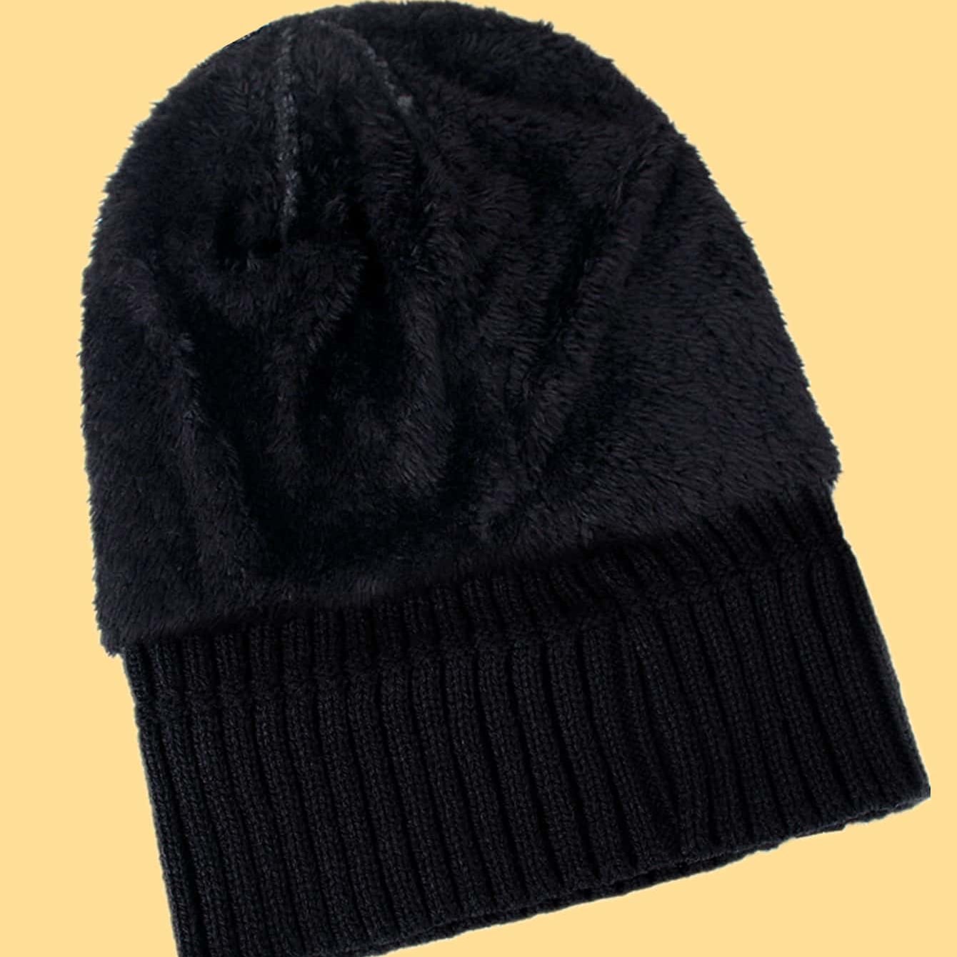 BEANIE URGENTMAN CON FORRO INTERIOR DE FELPA NEGRO - 3