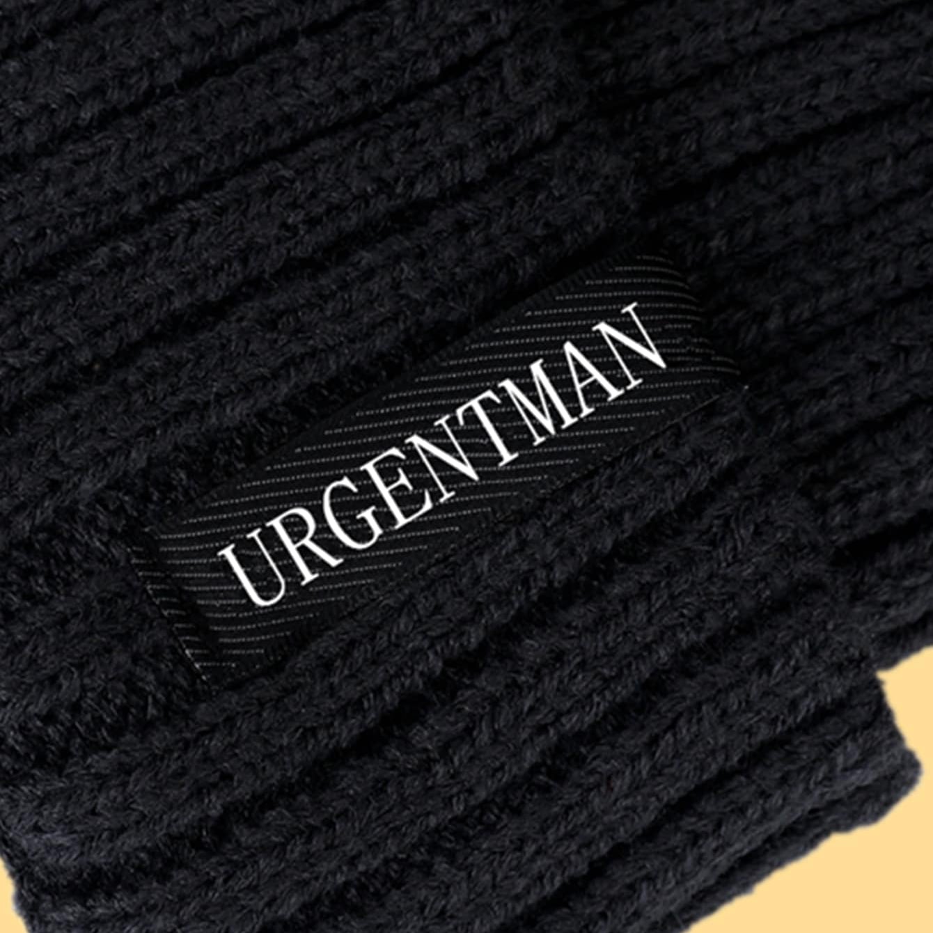 BEANIE URGENTMAN CON FORRO INTERIOR DE FELPA NEGRO - 4