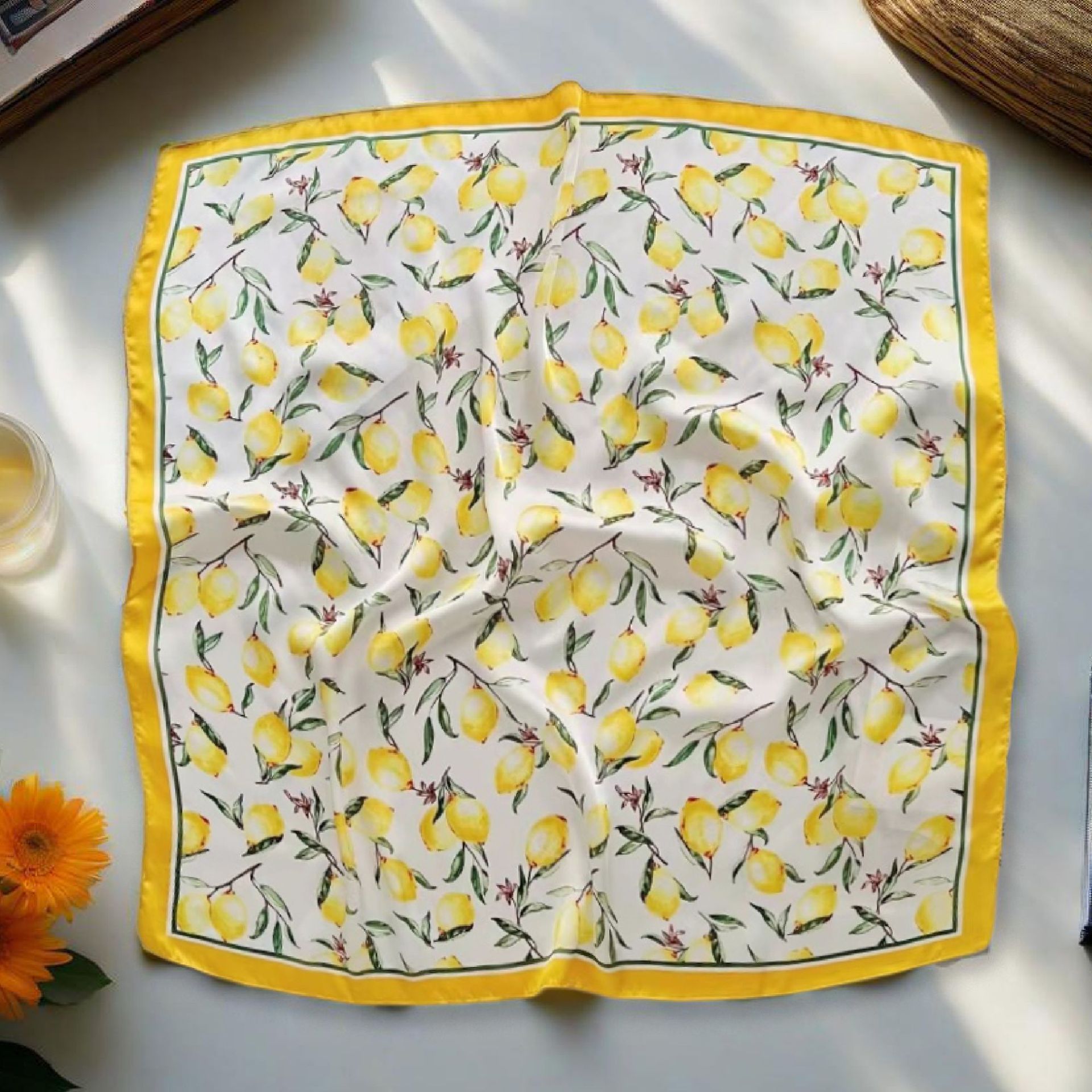 PAÑOLETA BANDANA PAÑUELO LIMONCELLO DE 70X70 CM - 2