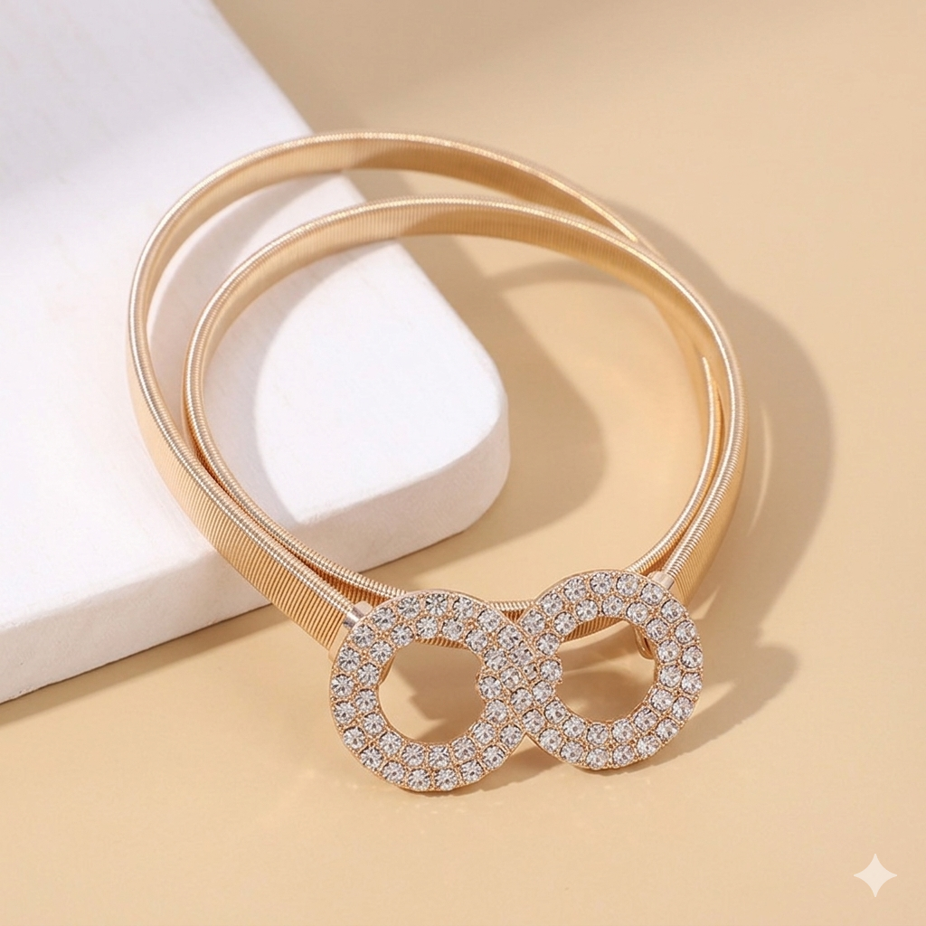 CORREA MIDAS ELÁSTICA PARA MUJER | DORADO - 1