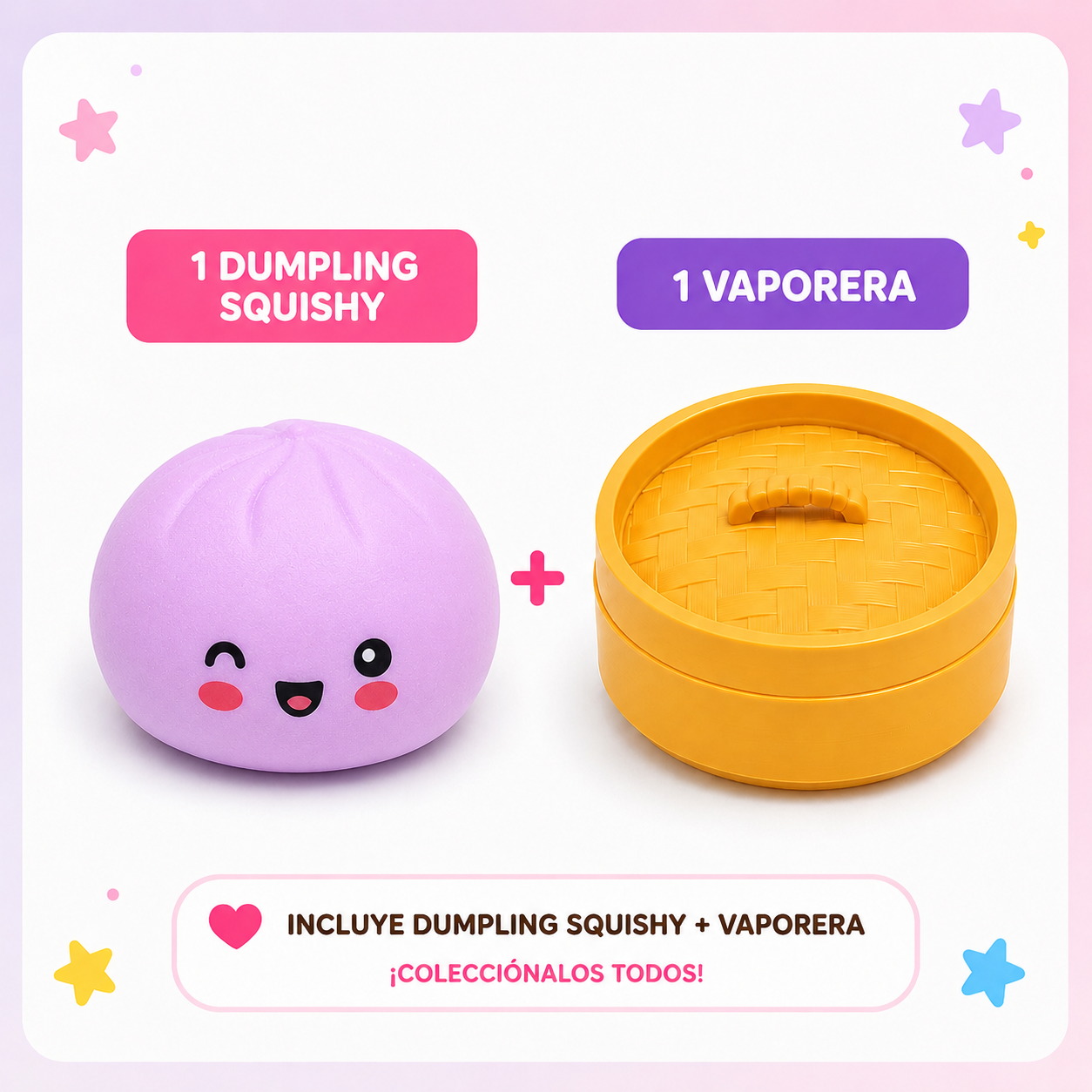 SQUISHY DUMPLING + VAPORERA ALTA CALIDAD GRANDE 8 CM ANTIESTRÉS - 2