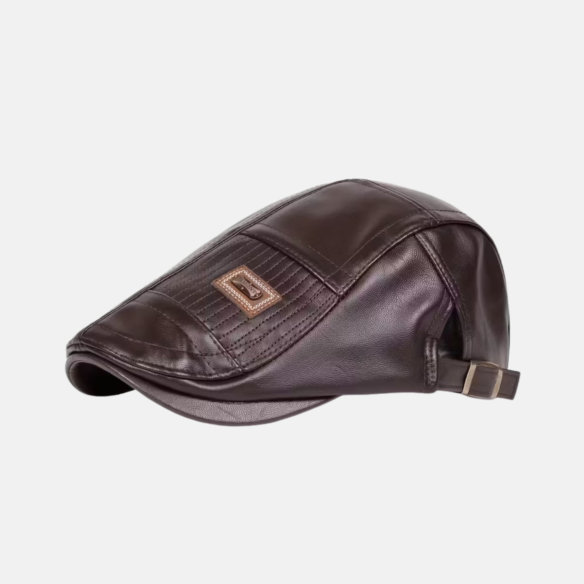 BOINA JAMONT DE CUERO PU CON CORREA REGULABLE DE 57 A 60CM - MARRÓN OSCURO - 1