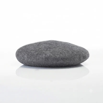 BOINA FRANCESA DE LANA UNISEX SIN COLITA - GRIS PLATA - 1