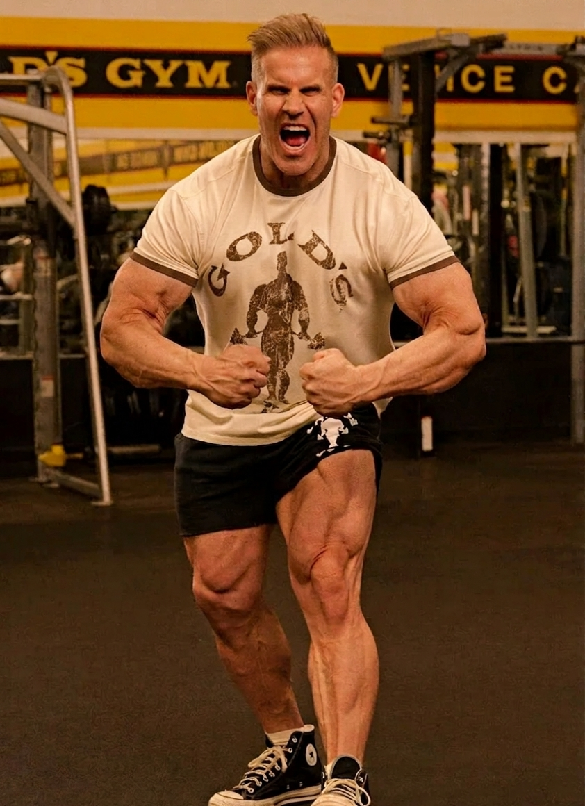 POLO YOUNGLA GOLDS GYM RINGER TEE YLA BEIGE - M - 2
