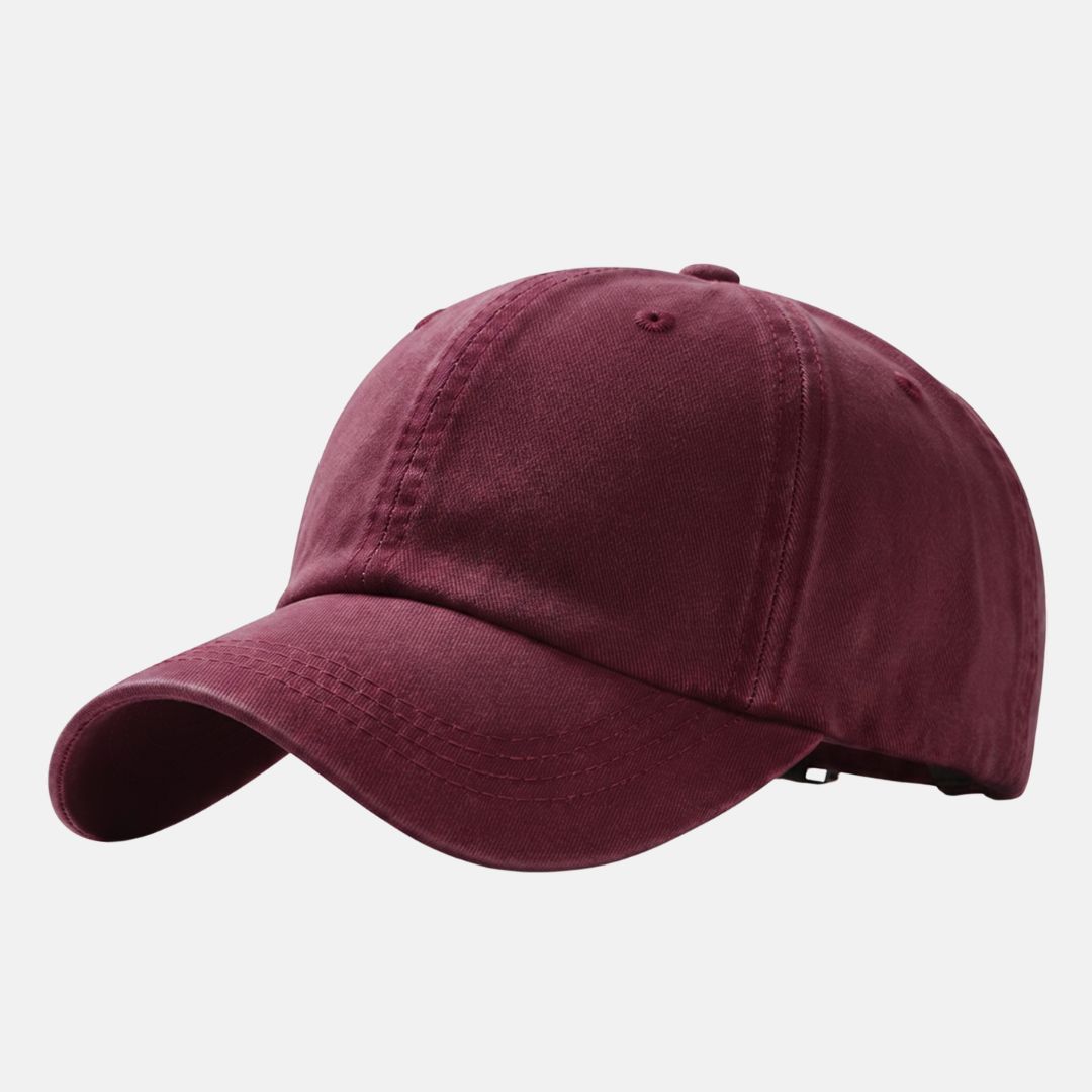 GORRO GARRET TIPO BEISBOL WASHED EFFECT - BURGUNDY - 1