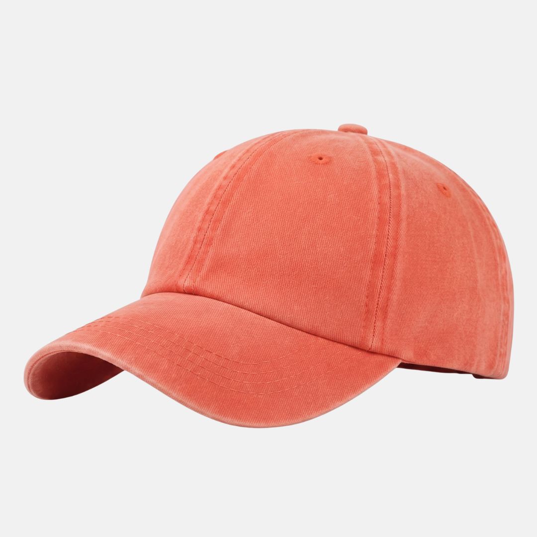 GORRO GARRET TIPO BEISBOL WASHED EFFECT - NARANJA - 1
