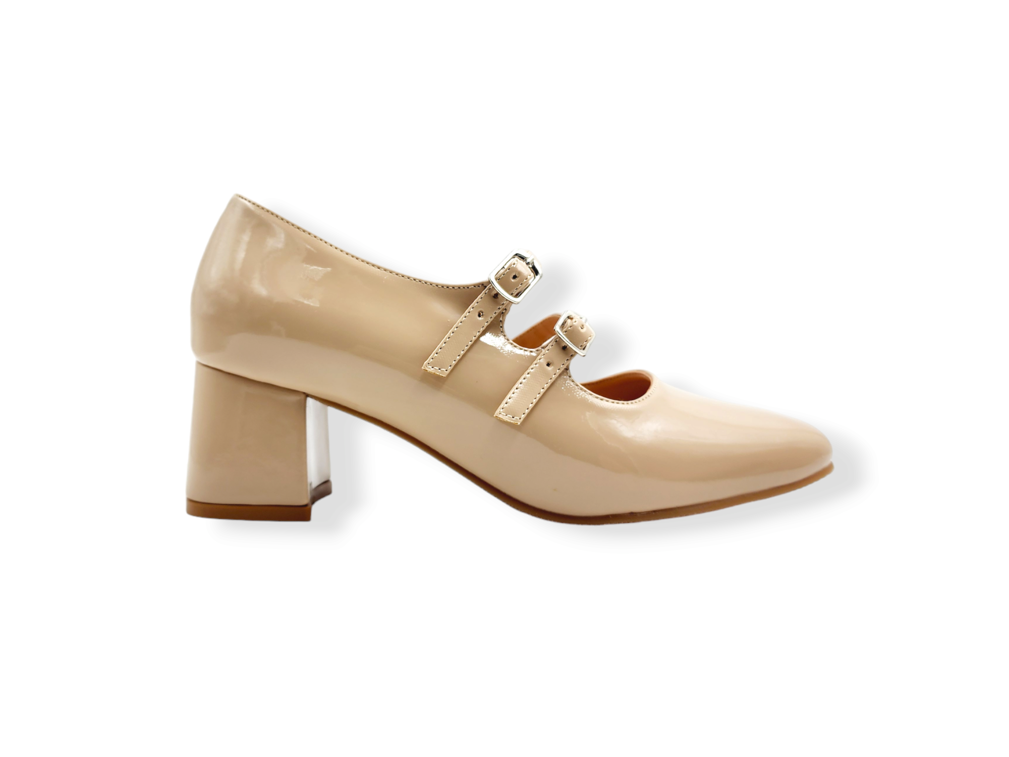 ZAPATOS CASUALES MUJER LB LIBBY CALZADOS NUDE MARY JANE CHAROL - 1