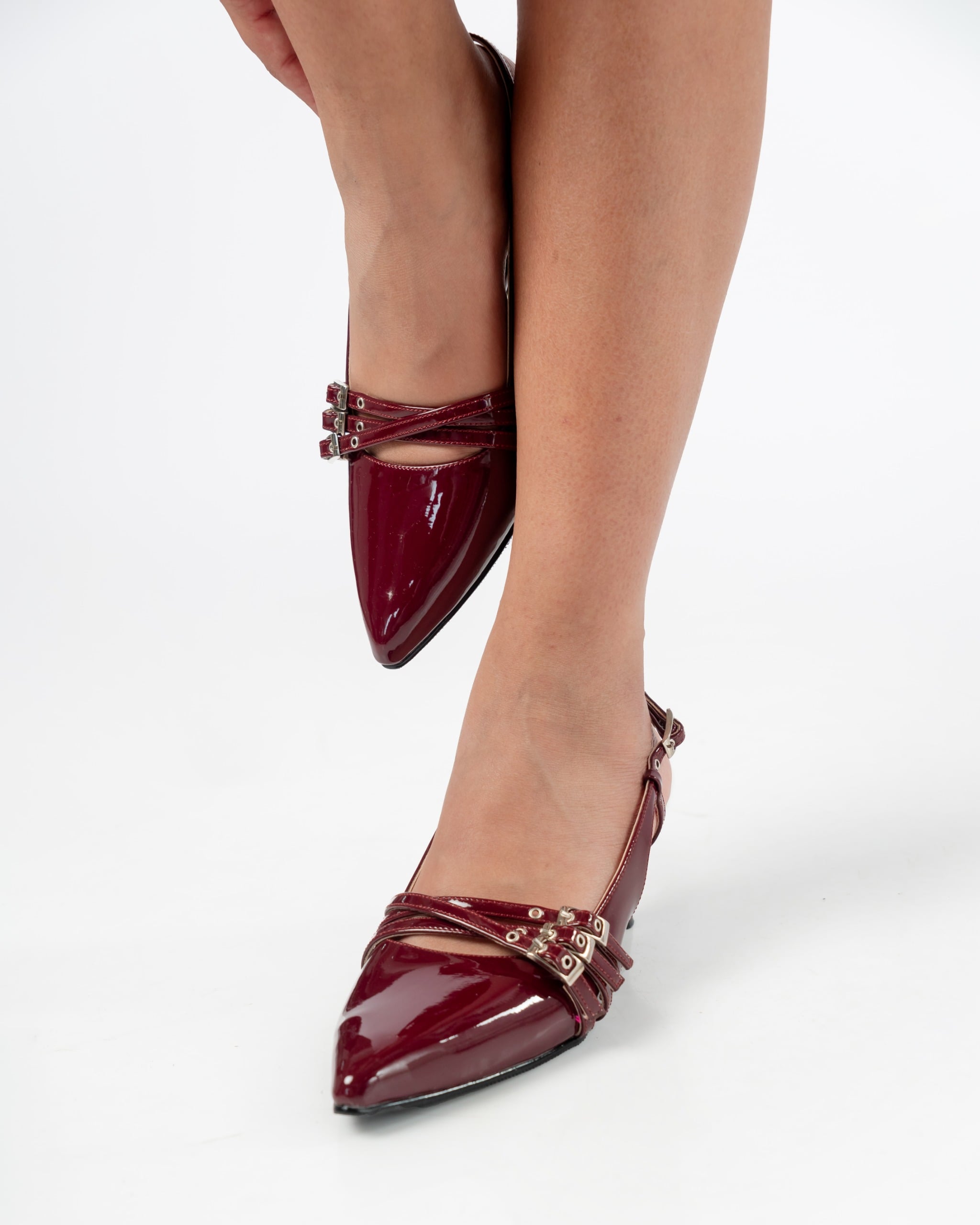ZAPATOS CASUALES MUJER LB LIBBY CALZADOS VINO SLINGBACK - 2