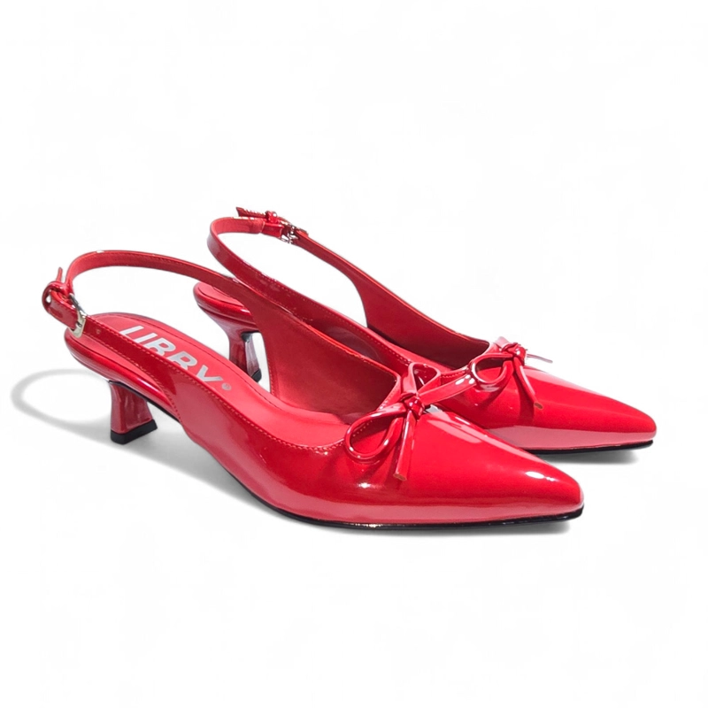 ZAPATOS STILETTOS PARA DAMAS TACO 3 COLOR ROJO - 1