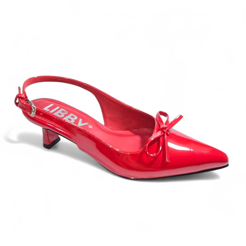 ZAPATOS STILETTOS PARA DAMAS TACO 3 COLOR ROJO - 2