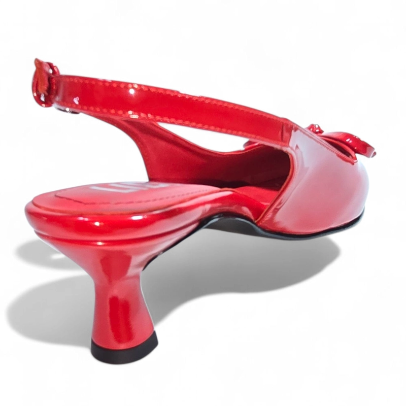 ZAPATOS STILETTOS PARA DAMAS TACO 3 COLOR ROJO - 4