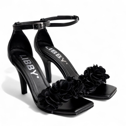 SANDALIAS DE MUJER LB LIBBY TACO 9  – DOHA NEGRO - 2