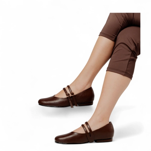 BALLERINAS DE MUJER MARRON CON CORREAS INTERCAMBIABLES - 7