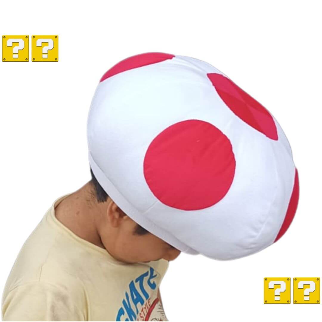 GORRO HONGUITO TOAD PELUCHE MARIO BROS - NIÑOS Y ADULTOS - 2