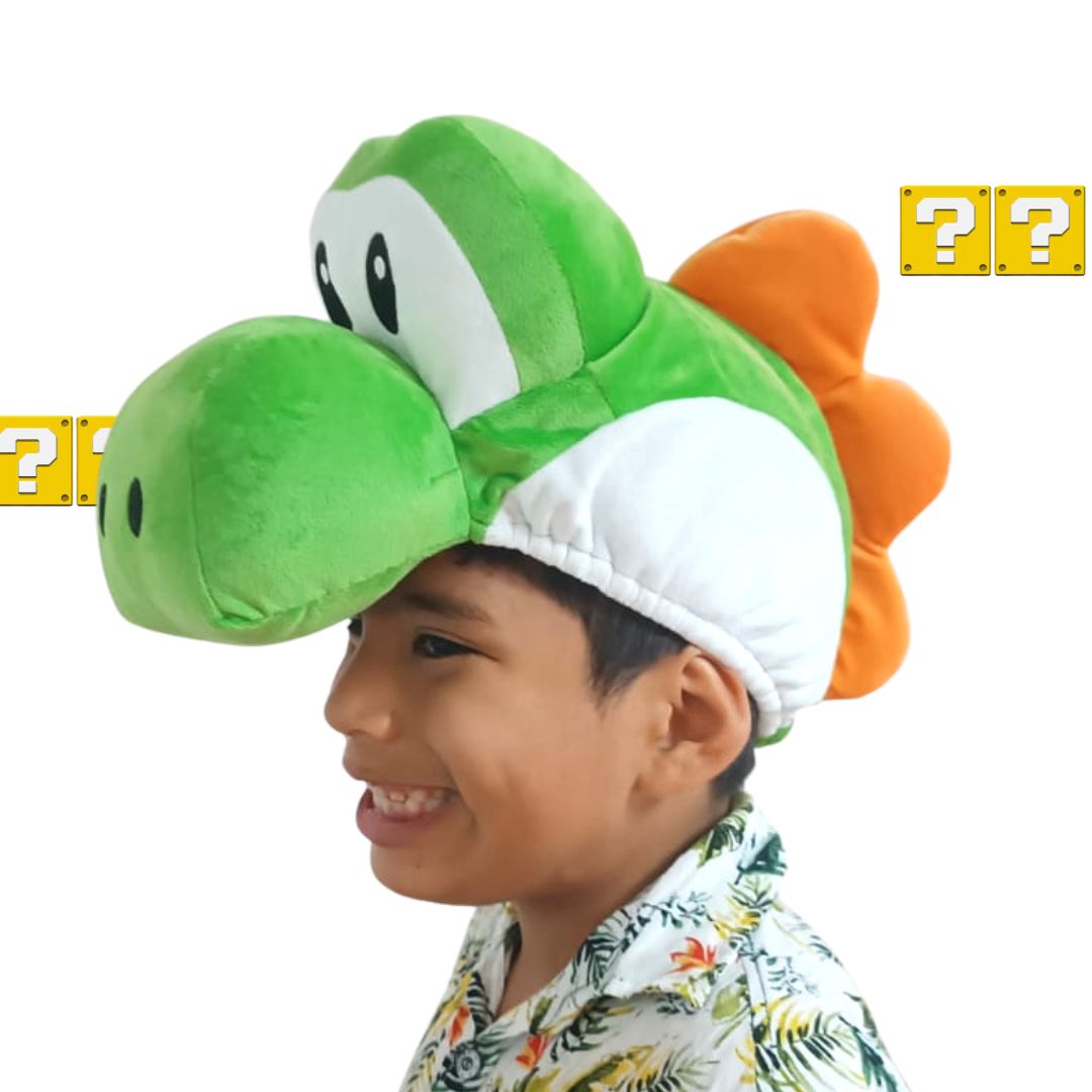 GORRO YOSHI PELUCHE MARIO BROS - NIÑOS Y ADYLTOS - 2